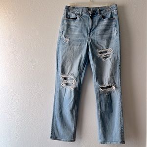 American Eagle blue Jean size is 8 stretch